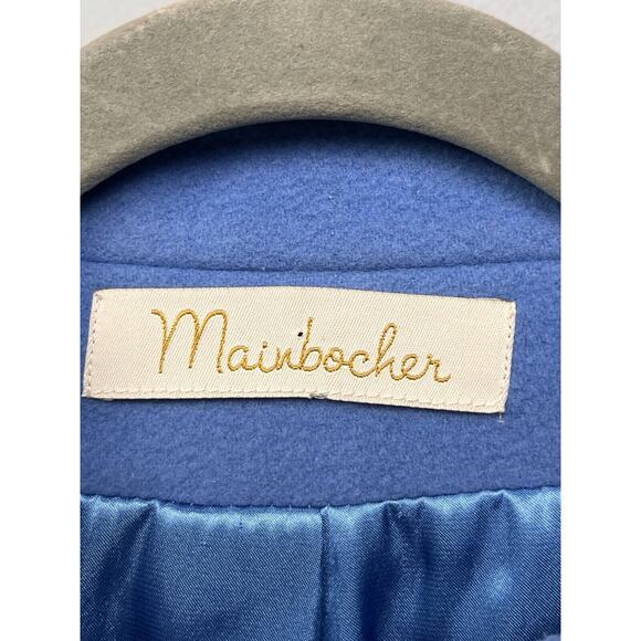 Vintage Mainbocher Jacket Womens Size 14 Blue Full Zip Wool Cashmere Blend - Picture 4 of 7